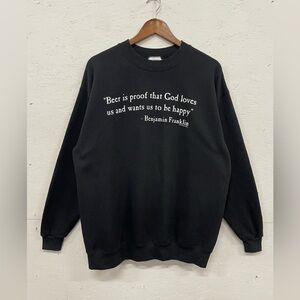 Vintage 1998 Lee Benjamin Franklin “Beer is proof that God loves us…”Tee, Size L